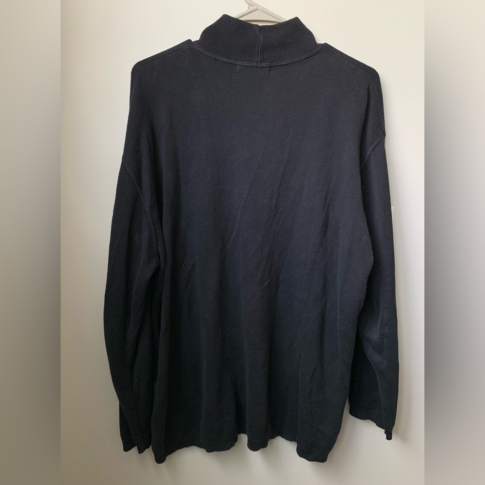 EDDIE BAUER Women’s Black Cotton Mock Neck Long Sleeve Sweater - Picture 6 of 6